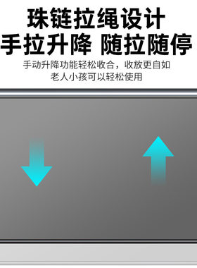 【源头工厂】窗帘幕手拉金属灰晶家用投影仪幕布家用办公白天客厅