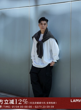 LAPIVIMA BASIC BLANK LS TEE 基础纯色长袖 圆领套头T恤日系休闲