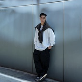 基础纯色长袖 LAPIVIMA 圆领套头T恤日系休闲 TEE BASIC BLANK