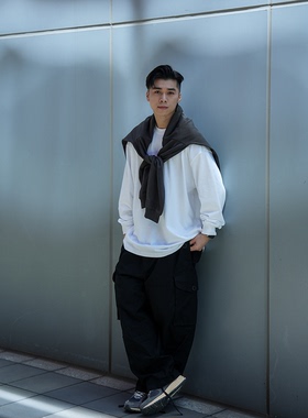 LAPIVIMA BASIC BLANK LS TEE 基础纯色长袖 圆领套头T恤日系休闲