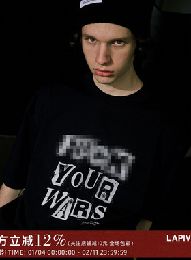 LAPRIMA 24SS ANTI -WAR CREW NECK  LAP FVK反战印花T恤LAPIVIMA