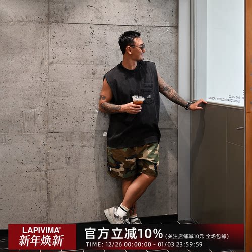 LAPIVIMA KNEE-LENGTH WASHED EASY SHORTS 齐膝水洗5色短裤夏季