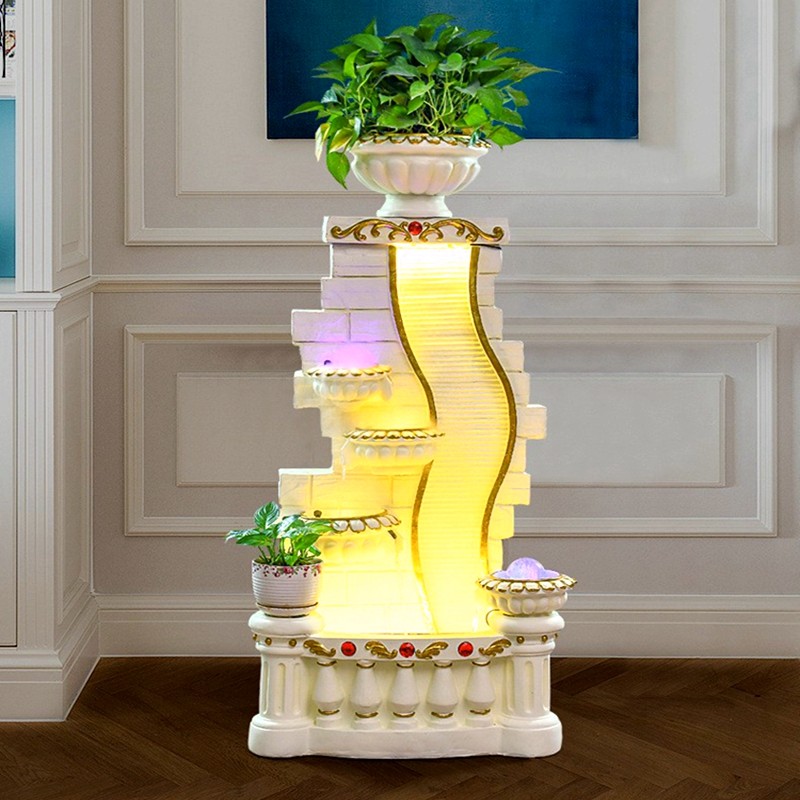 简约欧式流水鱼缸景观摆件入户花园现代家居客厅阳台装饰新居礼品,家居饰品,流水摆件,淘宝优惠券,粉丝福利购,淘宝优惠卷