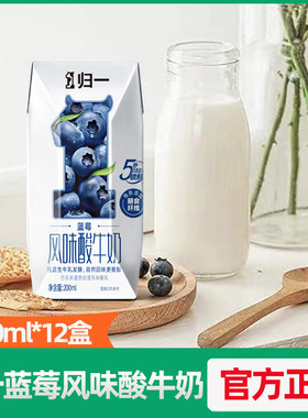 归一蓝莓风味酸牛奶饮200ml*12盒