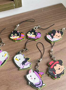 日单万圣节夜光奇奇蒂蒂玛丽猫挂件唐老鸭挂饰装饰micky钥匙扣