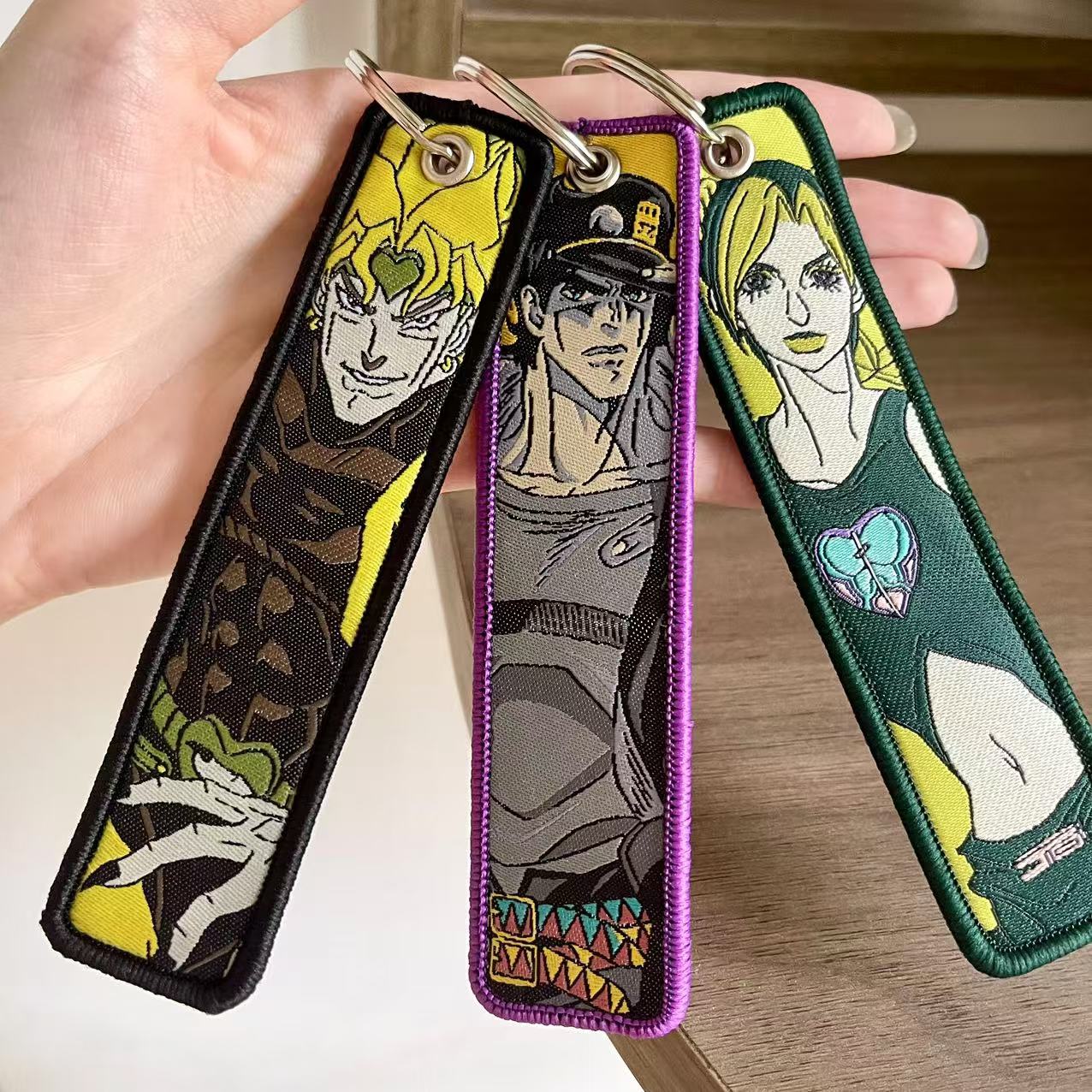 JOJO奇妙冒险动漫刺绣挂件钥匙扣