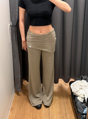 175高个子超长灰色慵懒屁帘微喇裤女弹力运动阔腿显瘦春季瑜伽裤