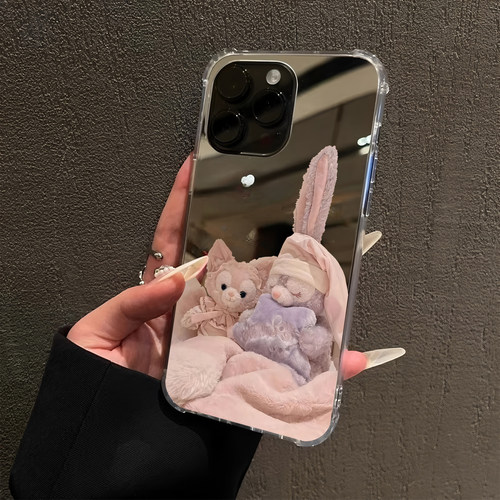玲娜贝儿星黛露适用iPhone16pro镜面15promax公仔14Pro苹果11手机壳xsmax补妆13可爱7/8plus创意12潮6p简约xr
