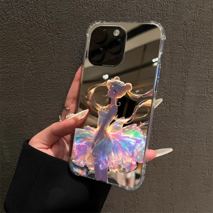日韩梦幻美少女战士适用iPhone17promax镜面15promax卡通14Pro苹果16手机壳xsmax创意13简约12潮78plus补妆xr