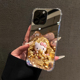 黄金堆HelloKitty富婆凯蒂猫适用iPhone17pro镜面15promax补妆14Pro苹果16手机壳xs创意13卡通7 8plus招财12