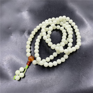 玉翔玉业 8毫米108颗夜光石手链 可缠绕夜明珠手串 佛珠毛衣链