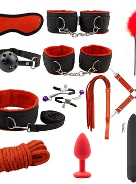 Sex Products Adult SM Game Bondage Kit Vibrator Handcuff Whi