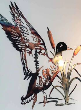 Home Decor Ornaments Wild Duck Metal Wall Art Interior Livin