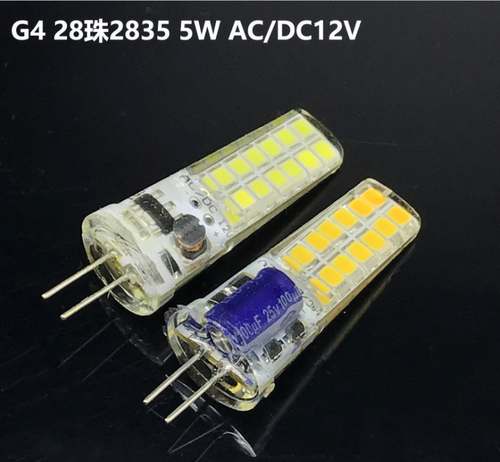 g4led节能照明AC/DC12V电解电容 28LED 2835 5W玉米灯LEDG4水晶灯