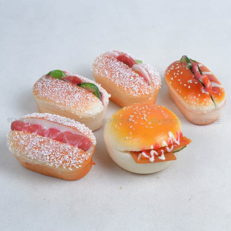 仿真面包假面包模型 面包店装饰品 早教道具 仿真 热狗包 汉堡包