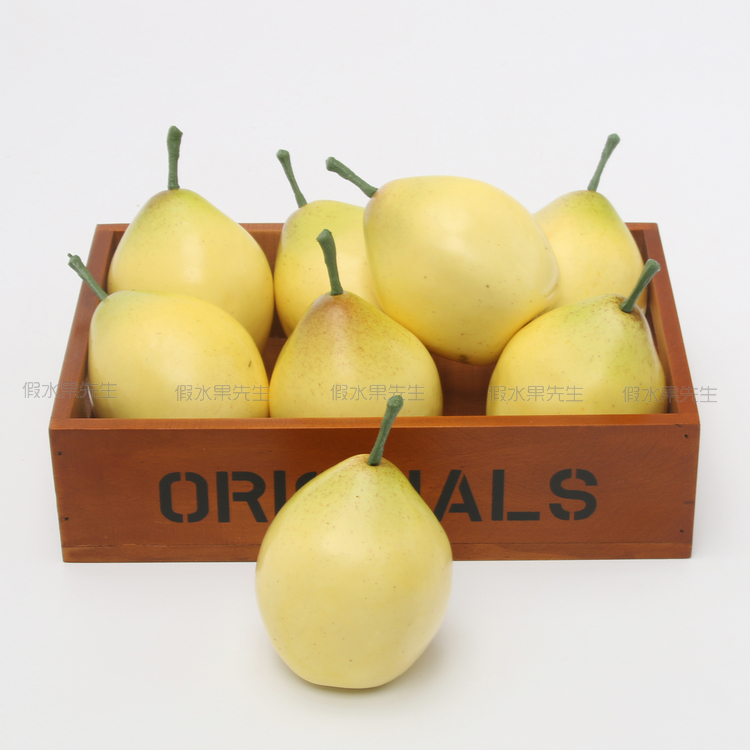仿真水果假蔬菜水果模型橱柜装饰品工程装饰工艺品加重仿真雪梨