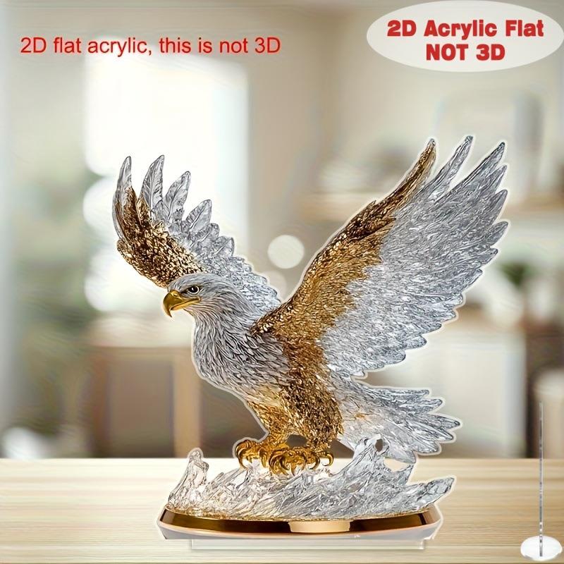 跨境新品展翅老鹰2D亚克力平面装饰立牌家居办公桌面玄关装饰摆件