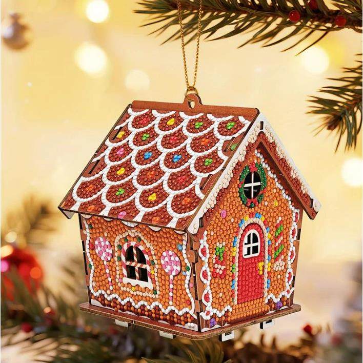 Gingerbread Snowman House Diamond Painting 姜饼雪人屋钻石画