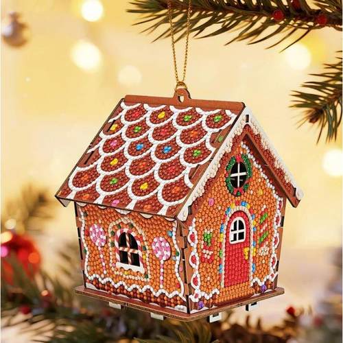 Gingerbread Snowman House Diamond Painting 姜饼雪人屋钻石画