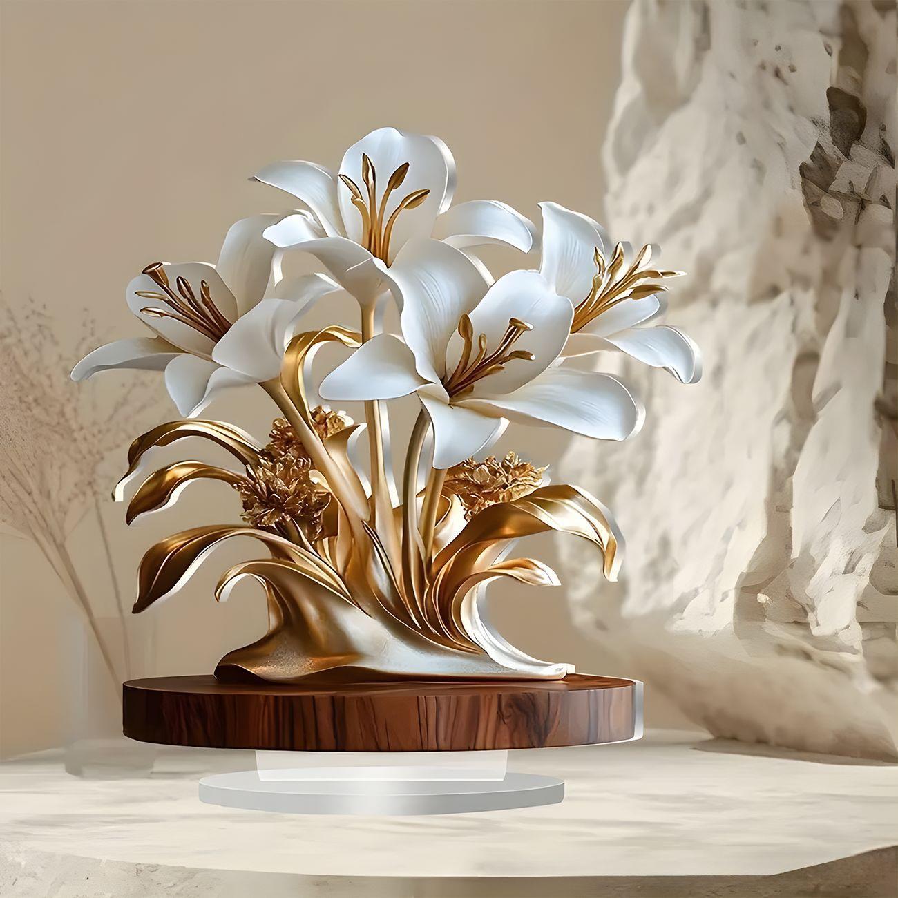 跨境爆款植物系列2D亚克力平面办公室客厅咖啡馆桌面创意摆件