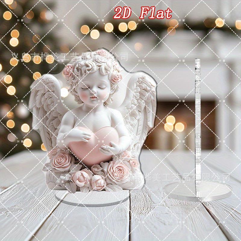 跨境新品小天使2D亚克力摆件情人节家居桌面装饰节日氛围装饰摆件