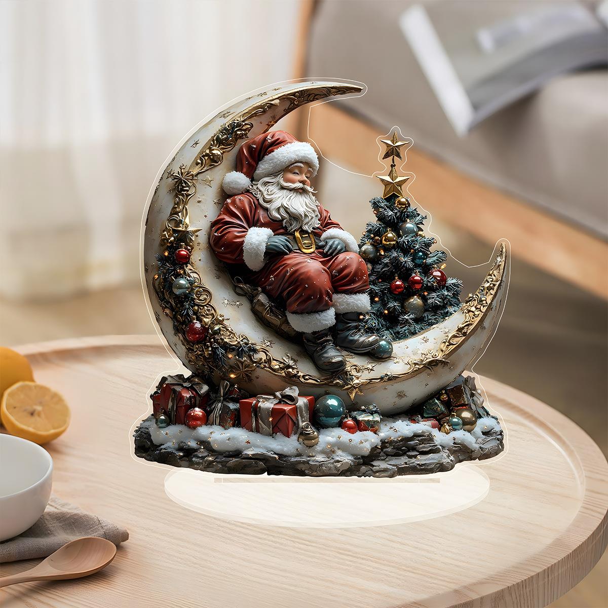 跨境亚克力2D立牌摆件工艺品圣诞节复活节家居装饰桌面摆件礼品