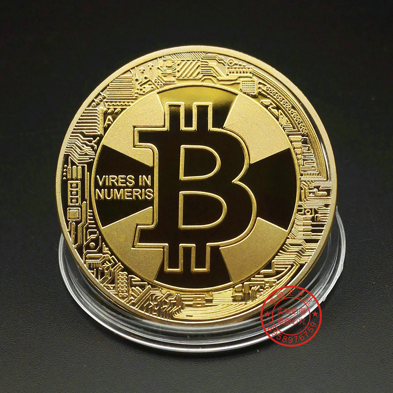 外贸 美国金币Bitcoin比特纪念币比特b外国硬币虚拟硬币牙仙子礼