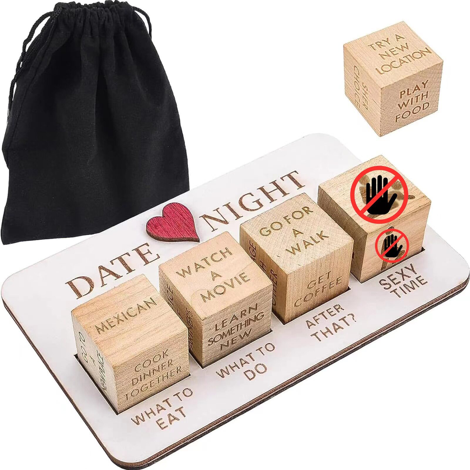 跨境爆款木质约会之夜骰子date night dice after darkm