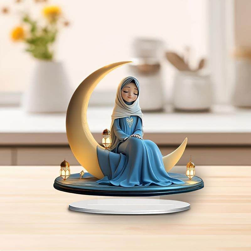 跨境月牙童话庆典亚克力装饰多功能桌面摆件家庭办公室装饰品摆件