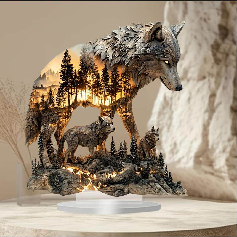 跨境亚克力摆件圣诞精灵摆件立牌工艺品情人节母亲节万圣节圣诞节