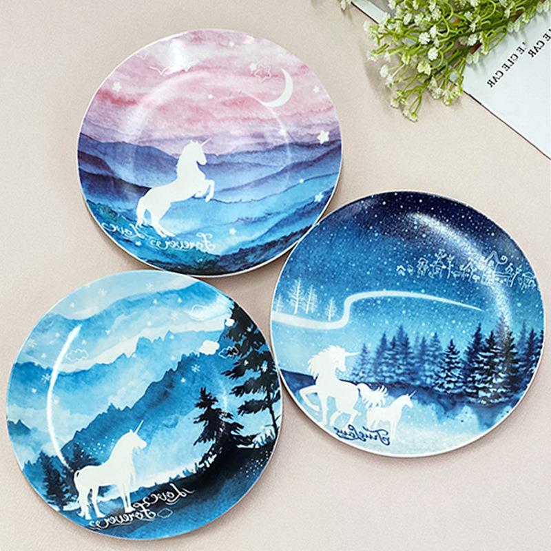 北欧INS风星空盘早餐盘菜盘甜品水果盘婚礼宴会摆盘家居装饰挂盘