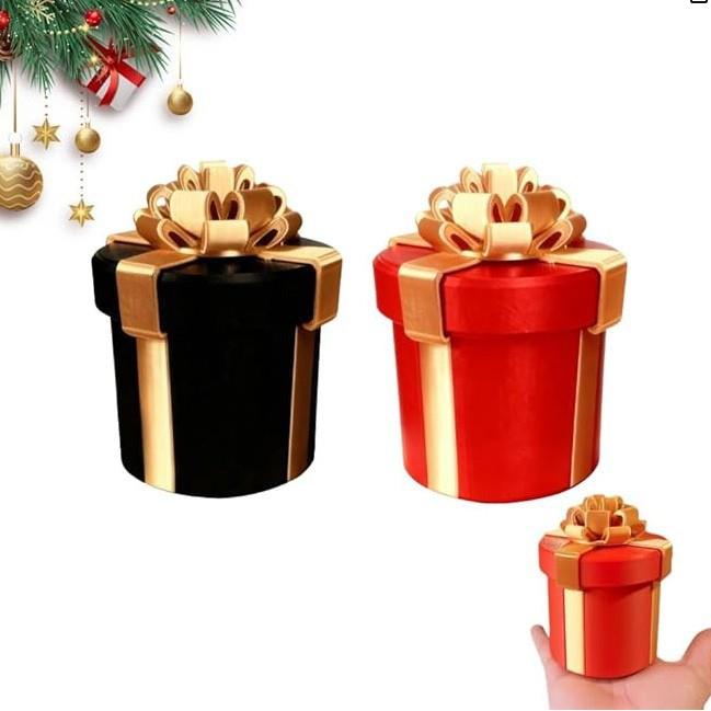 Annoying Nested Screw Gift Box 圣诞嵌套礼品盒玩具 3D打印
