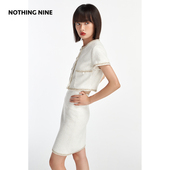 白色佳人粗花呢上衣 NOTHING NINE 半裙