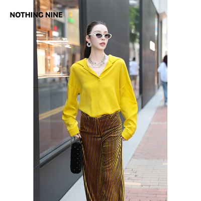 NOTHING NINE 芙乐洱日本进口重磅真丝纯色上衣