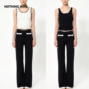 NOTHING NINE  玖檐柔织针织套装上衣/裤子