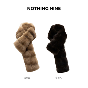 NOTHING NINE 典藏级俄罗斯满天星紫貂皮草围巾