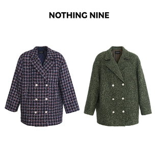 森林绿 葵耶塔限量进口意大利粗花呢棉服霓虹色 NOTHING NINE