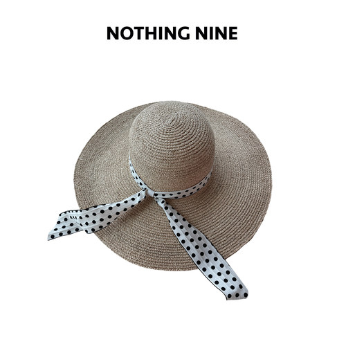 NOTHING NINE  森之物语波点蝴蝶结编织帽