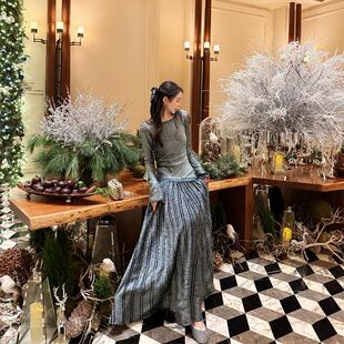 连衣裙 美人鱼波光闪钻长袖 NOTHING NINE