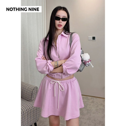 NOTHING NINE  樱序逆歌棉质卫衣外套/半裙
