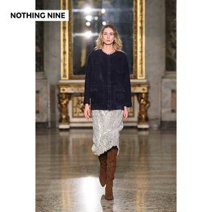 英国进口羊皮外套 星海岛屿米兰大秀同款 半裙 NINE NOTHING