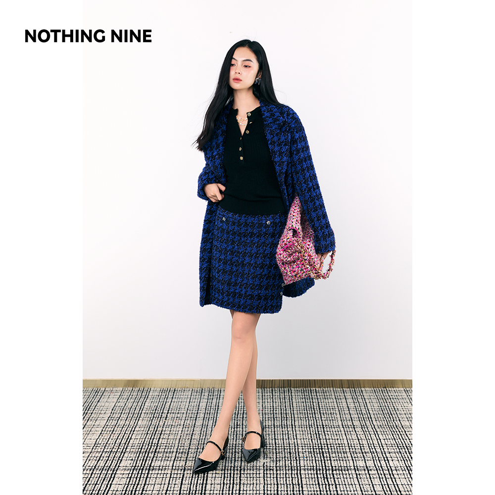 NOTHING NINE星海之约粗花呢外套/半裙套装