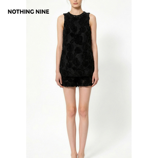 短裤 NOTHING 上衣 隐花纪事立体花朵套装 NINE