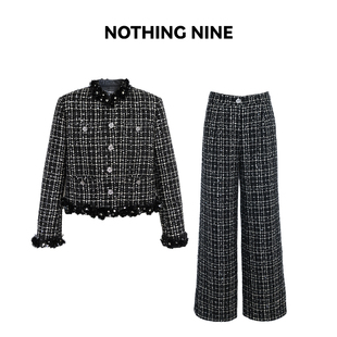 套装 NOTHING 长裤 星际迷航重工钉珠亮片粗花呢外套 NINE