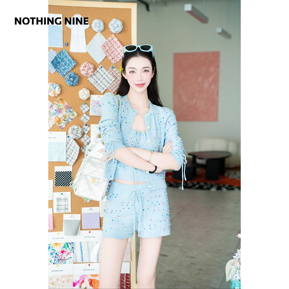 NOTHING NINE 森川听雨针织开衫/吊带/短裤