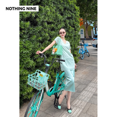 NOTHING NINE 冰露青川100%醋酸半身裙