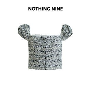 NOTHING 墨予浮生印花抹胸上衣 NINE