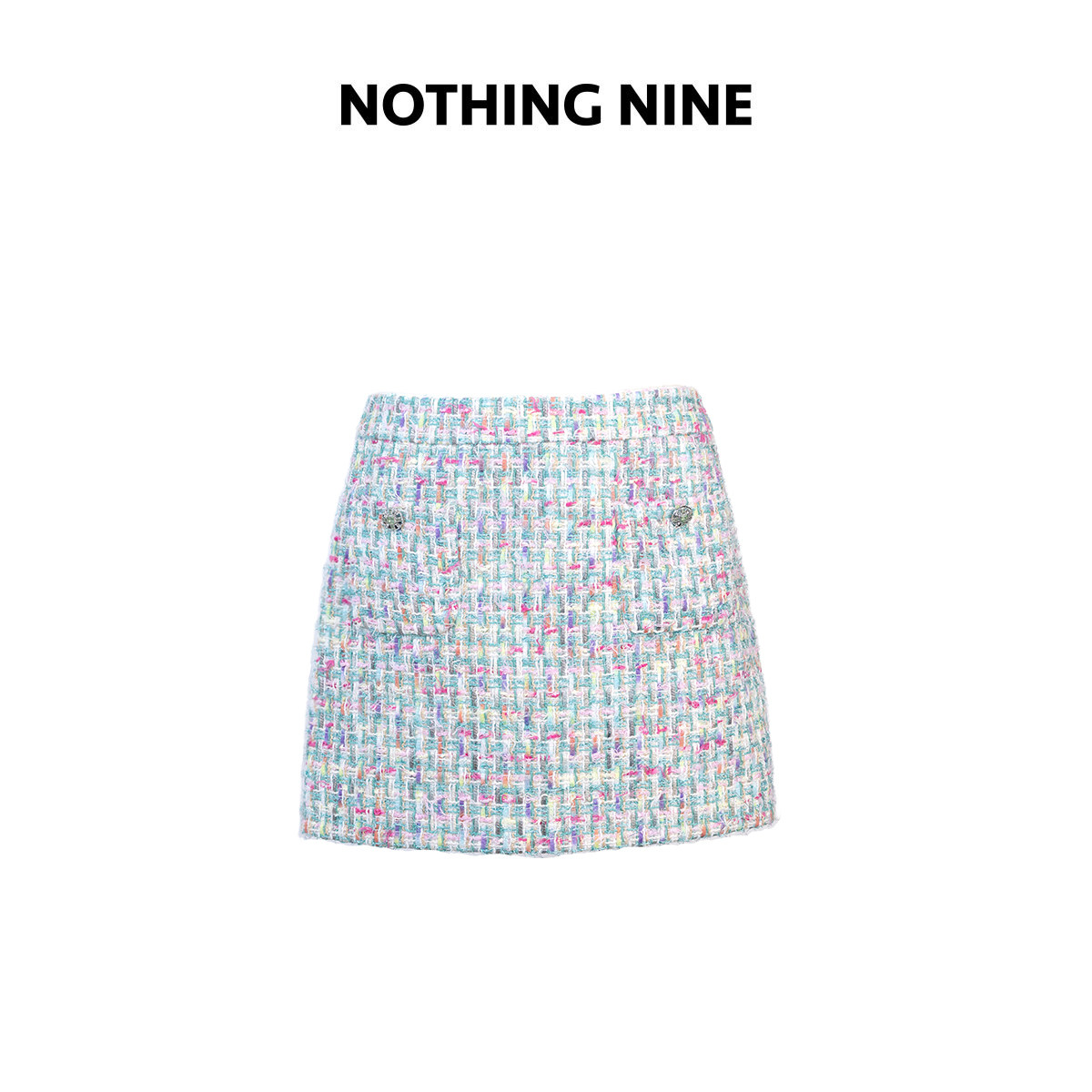 NOTHING NINE 花焰汀绡粗花呢半裙
