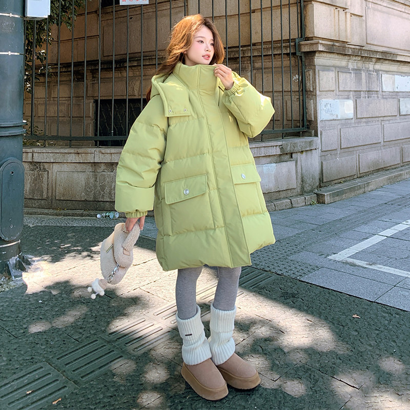 现货2025冬季新款90白鸭绒中长款羽绒服137-5071-P315-控478,女装羽绒服,浙宝137