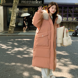 现货2025冬季新品长款大毛领棉服外套137-8010-P195-控298，女装棉衣/棉服，浙宝137